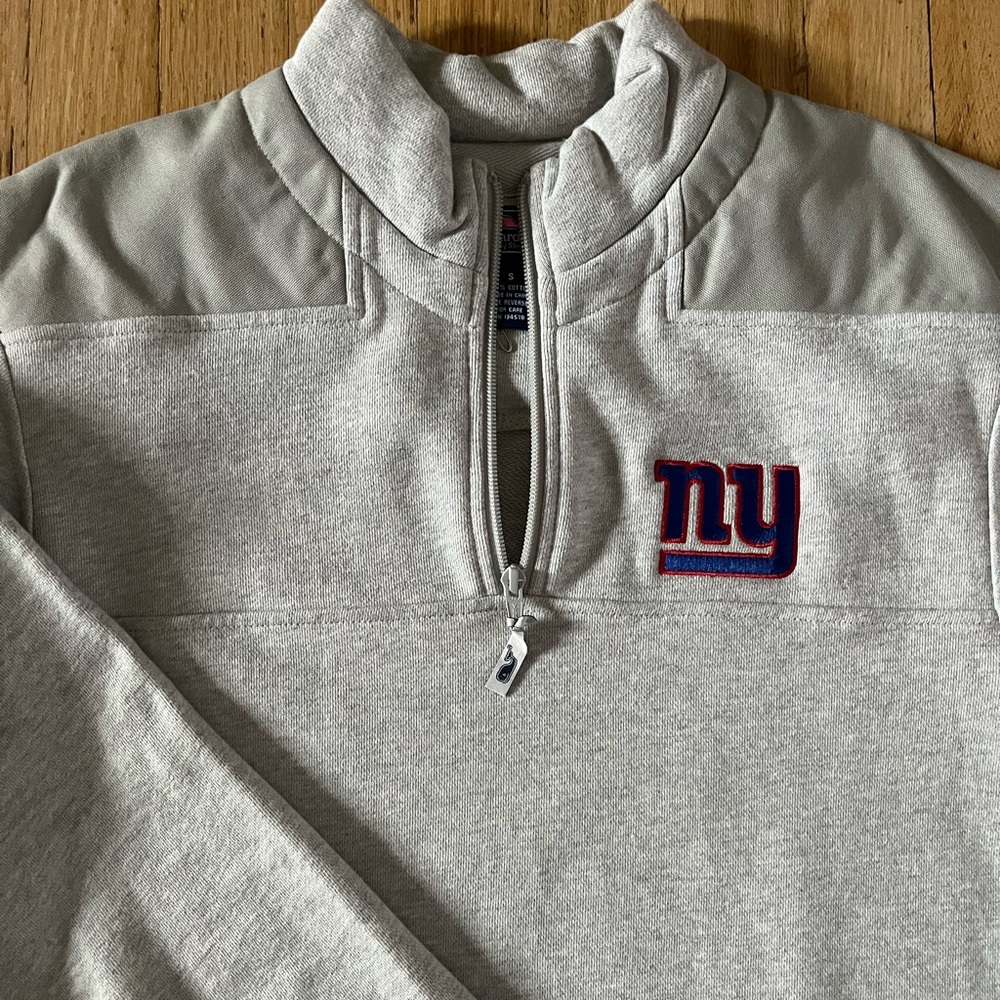 New York giants vineyard vines quarter zip sweater jacket